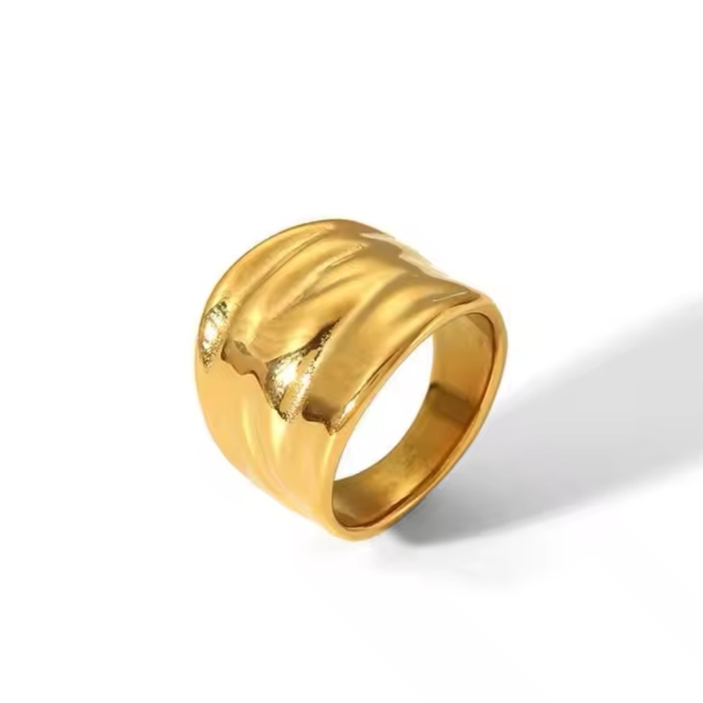 Thick Waterproof 18k Gold Plated Ring